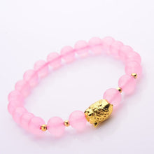 Load image into Gallery viewer, 1pc Obsidian Stone Beads Chakra Bracelet Feng Shui Unisex Wristband Gold Black Pixiu Wealth Good Luck Women Charms Bracelet 23cm