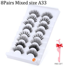Load image into Gallery viewer, 5/8/10 pairs 3D Mink Lashes Natural False Eyelashes Dramatic Volume Fake Lashes Makeup Eyelash Extension Silk Eyelashes