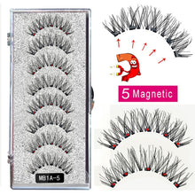 Load image into Gallery viewer, New MBA 5 Magnetic Eyelashes Curler Set Long 3D Mink Magnetic lashes Wear faux cils magnetique Natural Thick False Eyelashes