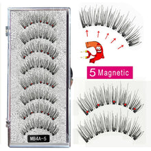 Load image into Gallery viewer, New MBA 5 Magnetic Eyelashes Curler Set Long 3D Mink Magnetic lashes Wear faux cils magnetique Natural Thick False Eyelashes