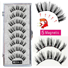 Load image into Gallery viewer, New MBA 5 Magnetic Eyelashes Curler Set Long 3D Mink Magnetic lashes Wear faux cils magnetique Natural Thick False Eyelashes