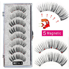 Load image into Gallery viewer, New MBA 5 Magnetic Eyelashes Curler Set Long 3D Mink Magnetic lashes Wear faux cils magnetique Natural Thick False Eyelashes