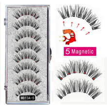 Load image into Gallery viewer, New MBA 5 Magnetic Eyelashes Curler Set Long 3D Mink Magnetic lashes Wear faux cils magnetique Natural Thick False Eyelashes