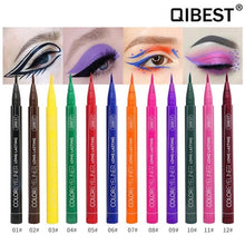 Load image into Gallery viewer, 12 Colors Matte Eyeliner Liquid Waterproof Easy To Wear Make Up Matte Eye Liner Blue Red Green Brown Eyeliner Color Liner