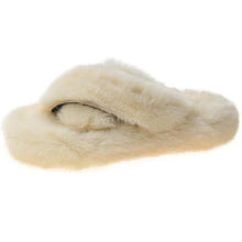Load image into Gallery viewer, Summer Fluffy Raccoon Fur Slippers Shoes Women Real Fox Fur Flip Flop Flat Furry Fur Slides Outdoor Sandals Woman Amazing Shoes
