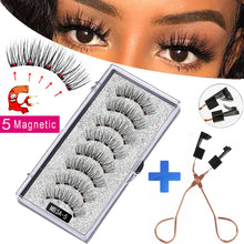 Load image into Gallery viewer, New MBA 5 Magnetic Eyelashes Curler Set Long 3D Mink Magnetic lashes Wear faux cils magnetique Natural Thick False Eyelashes