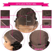 Load image into Gallery viewer, Yomagic Hair Body Wave Lace Front Wigs for Women Black Color Synthetic Hair Glueless Lace Wigs with Natural Hairline