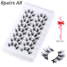 Load image into Gallery viewer, 5/8/10 pairs 3D Mink Lashes Natural False Eyelashes Dramatic Volume Fake Lashes Makeup Eyelash Extension Silk Eyelashes