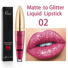 Load image into Gallery viewer, 18 Colors Diamond Shimmer Glitter Lipg Loss Matte To Glitter Liquid Lipstick Waterproof Diamond Pearl Colour Lip Gloss Make Up