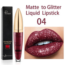 Load image into Gallery viewer, 18 Colors Diamond Shimmer Glitter Lipg Loss Matte To Glitter Liquid Lipstick Waterproof Diamond Pearl Colour Lip Gloss Make Up