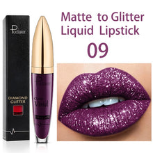 Load image into Gallery viewer, 18 Colors Diamond Shimmer Glitter Lipg Loss Matte To Glitter Liquid Lipstick Waterproof Diamond Pearl Colour Lip Gloss Make Up