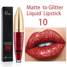 Load image into Gallery viewer, 18 Colors Diamond Shimmer Glitter Lipg Loss Matte To Glitter Liquid Lipstick Waterproof Diamond Pearl Colour Lip Gloss Make Up