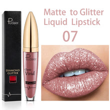 Load image into Gallery viewer, 18 Color Matte To Shiny Glitter Liquid Lipstick Shiny Lip Gloss Diamond Waterproof Long Lasting Pearl Lipgloss Women Lip Makeup