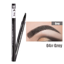 Load image into Gallery viewer, Waterproof Natural Eyebrow Pen Four-claw Eye Brow Tint Makeup three Colors Eyebrow Pencil Brown Black Grey Brush Cosmetics