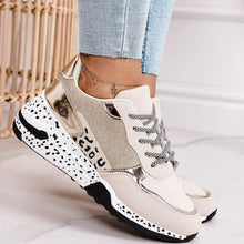 Load image into Gallery viewer, Spring Lace-Up Platform Sports Shoes for Women Breathable Ladies Sneakers Leopard Print Faux Fur Sneakers Women's Casual Shoes