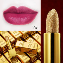 Load image into Gallery viewer, Glitter Lipstick Moisturizing Makeup Velvet Matte Gold Lipstick Waterproof Lipstains Sexy Shiny Red Cosmetics Pigment Nude Rouge