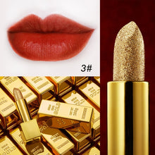 Load image into Gallery viewer, Glitter Lipstick Moisturizing Makeup Velvet Matte Gold Lipstick Waterproof Lipstains Sexy Shiny Red Cosmetics Pigment Nude Rouge