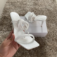 Load image into Gallery viewer, Women's Snake Print Leather High Heel Shoes Summer Sandals Woman Ankle Buckle Strap High Heels Pumps Sandal Shoe Slippers