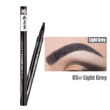 Load image into Gallery viewer, Waterproof Natural Eyebrow Pen Four-claw Eye Brow Tint Makeup three Colors Eyebrow Pencil Brown Black Grey Brush Cosmetics