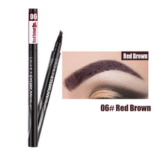 Load image into Gallery viewer, Waterproof Natural Eyebrow Pen Four-claw Eye Brow Tint Makeup three Colors Eyebrow Pencil Brown Black Grey Brush Cosmetics