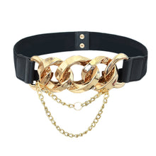 Load image into Gallery viewer, Personalized Chain Buckle New Ladies All-Match Clothing Accessories Fashion Decoration Elastic Belt Dress Belts Bg-1624
