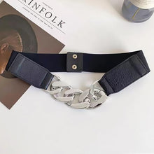Load image into Gallery viewer, Personalized Chain Buckle New Ladies All-Match Clothing Accessories Fashion Decoration Elastic Belt Dress Belts Bg-1624
