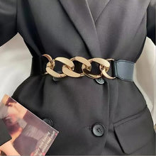 Load image into Gallery viewer, Personalized Chain Buckle New Ladies All-Match Clothing Accessories Fashion Decoration Elastic Belt Dress Belts Bg-1624