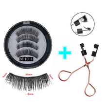 Load image into Gallery viewer, 3D magnetic eyelashes With 3/4 Magnets handmade makeup Mink eyelashes extended false eyelashes Reusable false eyelashes Dropship
