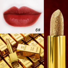 Load image into Gallery viewer, Glitter Lipstick Moisturizing Makeup Velvet Matte Gold Lipstick Waterproof Lipstains Sexy Shiny Red Cosmetics Pigment Nude Rouge