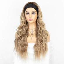 Load image into Gallery viewer, kryssma Long Wavy Headband Wig for Black Women None Replacement Body Wave Synthetic Headwraps Hair Wig 2020 New Fashion