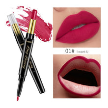 Load image into Gallery viewer, QIBEST 2 In 1 Matte Lipstick Lip Liner Nude Lipliner Makeup Waterproof Lipstick Pen Long Lasting Lip Pencil Makeup Lips Cosmetic
