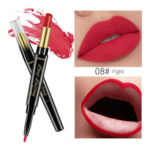 Load image into Gallery viewer, QIBEST 2 In 1 Matte Lipstick Lip Liner Nude Lipliner Makeup Waterproof Lipstick Pen Long Lasting Lip Pencil Makeup Lips Cosmetic