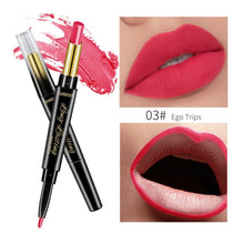 Load image into Gallery viewer, QIBEST 2 In 1 Matte Lipstick Lip Liner Nude Lipliner Makeup Waterproof Lipstick Pen Long Lasting Lip Pencil Makeup Lips Cosmetic
