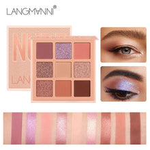 Load image into Gallery viewer, Fashion eyeshadow palette 9Colors Matte EyeShadow naked palette Glitter eye shadow MakeUp Nude MakeUp set Korea Cosmetics
