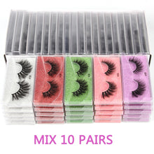 Load image into Gallery viewer, Wholesale Mink Eyelashes 10/30/50/100pcs 3d Mink Lashes Natural false Eyelashes messy fake Eyelashes Makeup False Lashes In Bulk