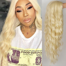 Load image into Gallery viewer, Long Wave Hairstyle Wigs middle orange black wig heat-resistant fiber synthetic wig for women Cosplay