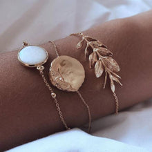 Load image into Gallery viewer, Tocona Bohemian Gold Tassel Bracelets for Women Summer Shell Clear Crystal Stone Pineapple Geometric Heart Bangle Jewelry