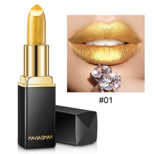 Load image into Gallery viewer, Handaiyan Waterproof Nude Glitter Lipstick Makeup Long Lasting Velve Red Mermaid Sexy Shimmer Lip Stick Cosmetics Beauty