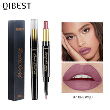 Load image into Gallery viewer, QIBEST 2 In 1 Matte Lipstick Lip Liner Nude Lipliner Makeup Waterproof Lipstick Pen Long Lasting Lip Pencil Makeup Lips Cosmetic