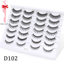 Load image into Gallery viewer, 5/8/10 pairs 3D Mink Lashes Natural False Eyelashes Dramatic Volume Fake Lashes Makeup Eyelash Extension Silk Eyelashes