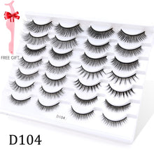Load image into Gallery viewer, 5/8/10 pairs 3D Mink Lashes Natural False Eyelashes Dramatic Volume Fake Lashes Makeup Eyelash Extension Silk Eyelashes