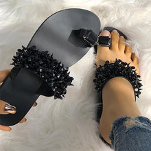 Load image into Gallery viewer, Slippers Women Shoes Summer sandals Beach Pineapple Flat Slippers Outside Slides Zapatos De Mujer Shining Crystal Ladies Shoes