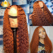 Load image into Gallery viewer, HD 13x4 Curly Human Hair Wig Transparent Lace Wigs Pre Plucked Human Hair Lace Front Wigs 4x4 Closure Wig Curly Wig For Women