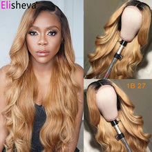 Load image into Gallery viewer, 1B 30 Body Wave Lace Front Wig Human Hair Wig 13x4 Lace Front Human Hair Wig Preplucked Ombre Lace Front Wig Bodywave Baby Hair