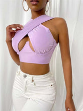 Load image into Gallery viewer, Adogirl Crop Top Cross Hollow Out Wrapped Corset Vest S-3XL Women Sexy Backless Tanks Slim T-shirt Drop Ship Wholesale