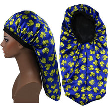 Load image into Gallery viewer, Women Satin Lined Bonnet Beauty Print Satin Silk Bonnet Sleep Night Cap Bonnet Hat Bonnet Satin Cheveux Nuit Bonnets For Women