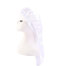 Load image into Gallery viewer, Turban Femme Headscarf Long Tail Chemo Cap Pirate Cap Elastic Braid Hat Buckle Turban Hat Fashion Long Satin Bonnet Women Men