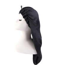 Load image into Gallery viewer, Turban Femme Headscarf Long Tail Chemo Cap Pirate Cap Elastic Braid Hat Buckle Turban Hat Fashion Long Satin Bonnet Women Men