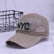 Load image into Gallery viewer, Women's Breathable Baseball cap Summer Hat for Female 2018 Fashion Letter Diamond Hats Visor Women Breathable Mesh Cap