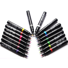 Load image into Gallery viewer, 1PC Beauty 16 Colors Two-way Acrylic Paint Pen DIY Gel Polish Drawing Tools Nails Accessoires Manicure 3D Nail Art Pen
